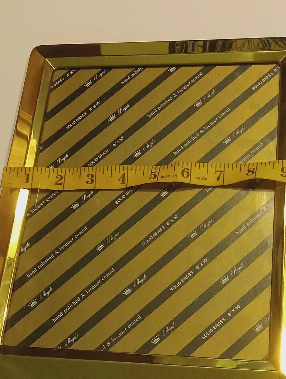 Vintage Royale Hand Polished Solid Brass Hanging Or Standing Frame 8